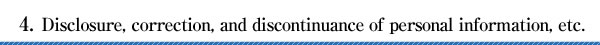 disclosure,correction,and discontinuance of personal information,etc.